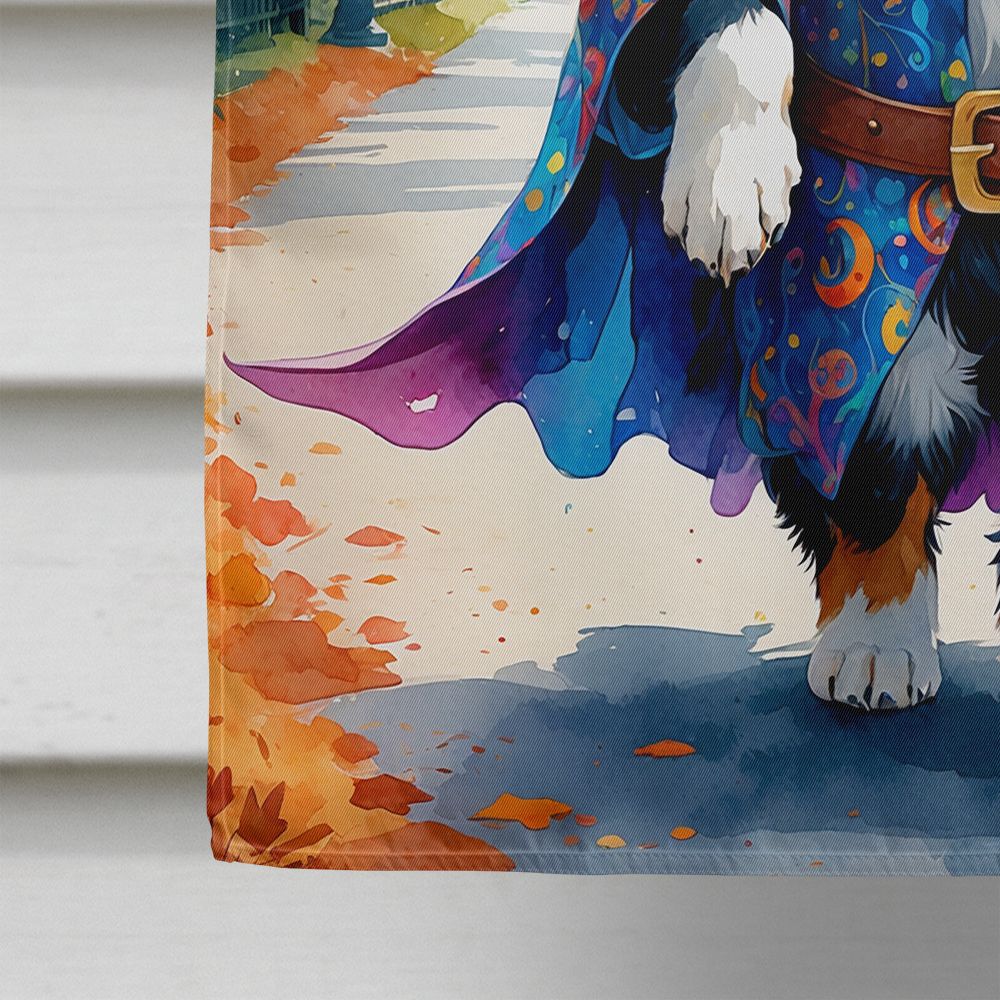 Bernese Mountain Dog Halloween Trick or Treat House Flag House-Size Decorative Flag - product view 4