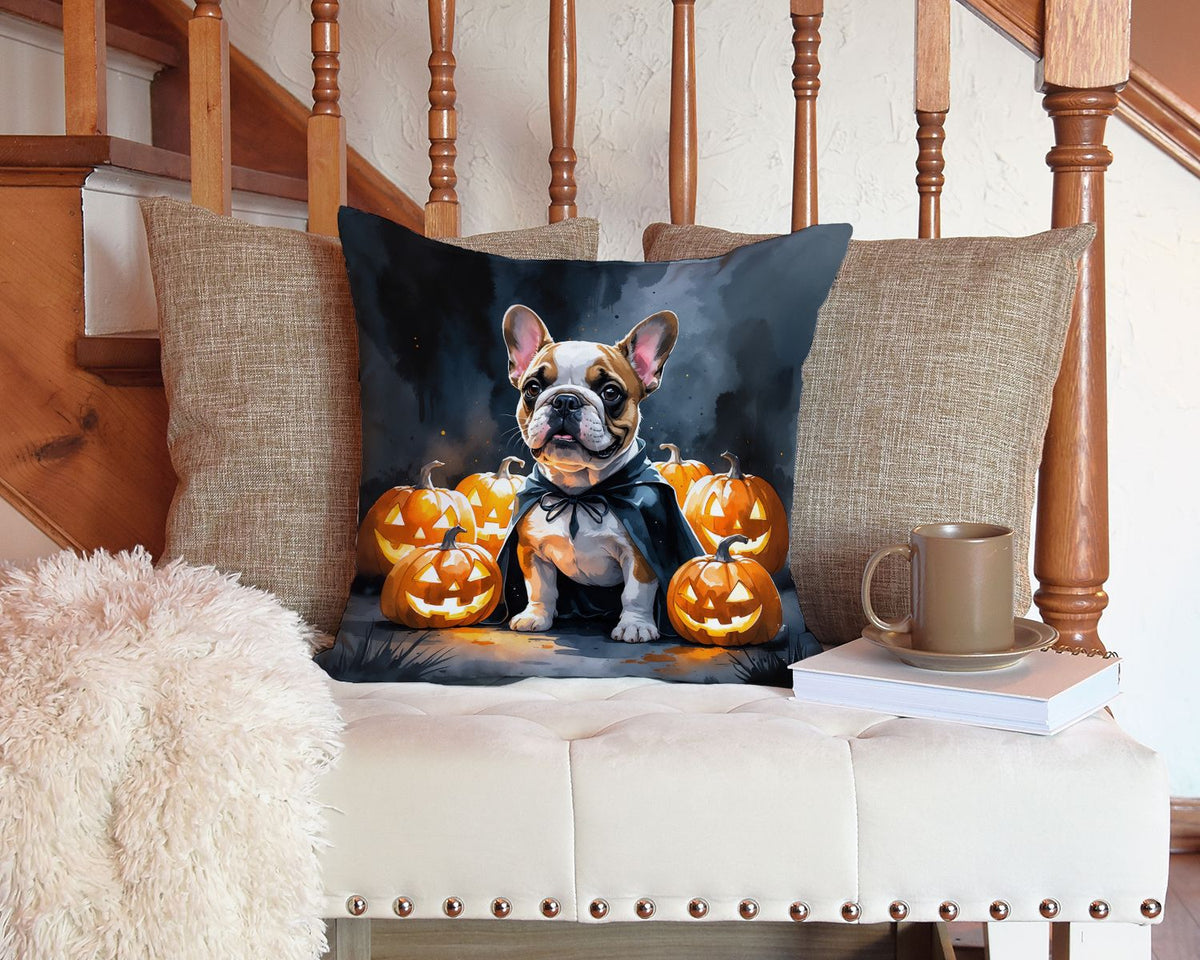 French Bulldog Puppy Halloween Throw Pillow Indoor/Outdoor Decorative Throw Pillow, 14 x 14 in - product view 5