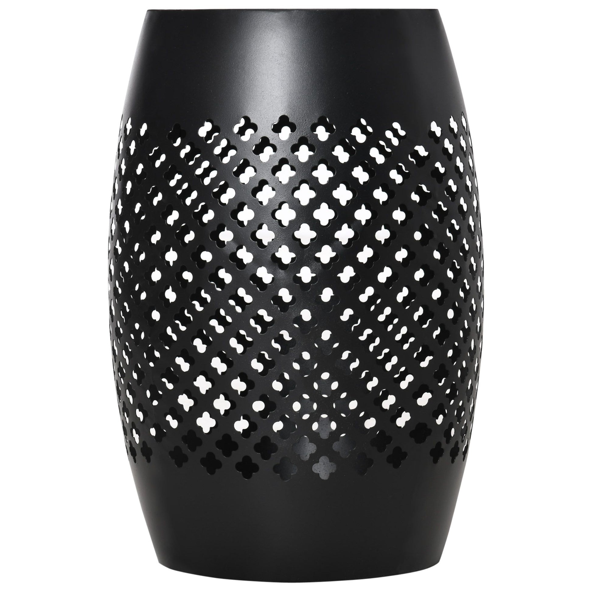 Outsunny 12.5 in Steel Outdoor Side Table, Black - product view 11