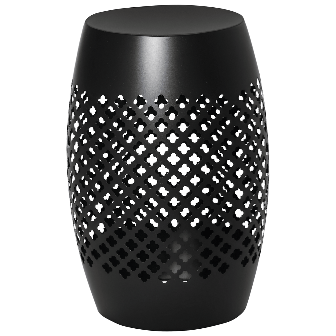 Outsunny 12.5 in Steel Outdoor Side Table, Black - product view 1