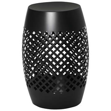 Outsunny 12.5 in Steel Outdoor Side Table, Black - product view 1
