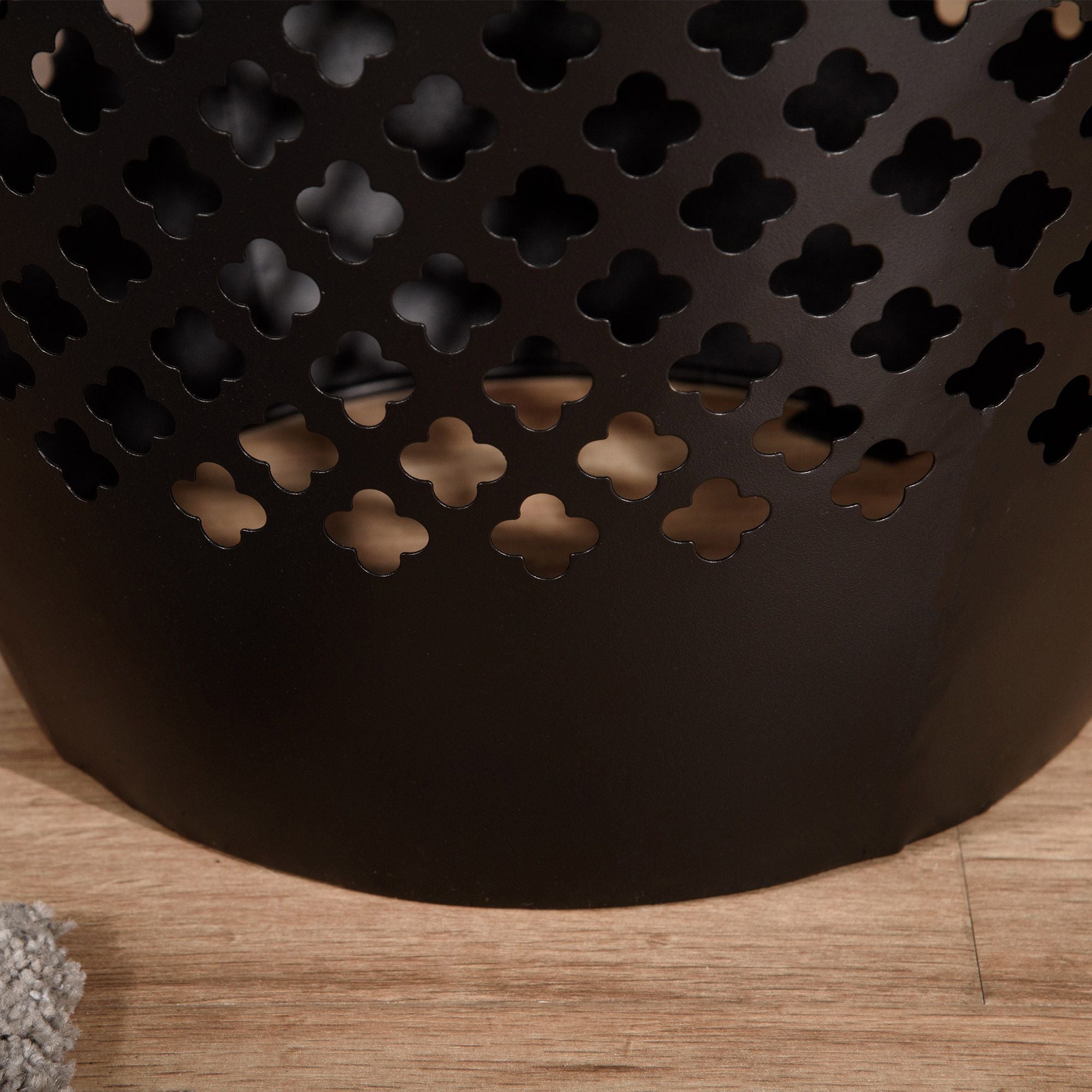 Outsunny 12.5 in Steel Outdoor Side Table, Black - product view 7