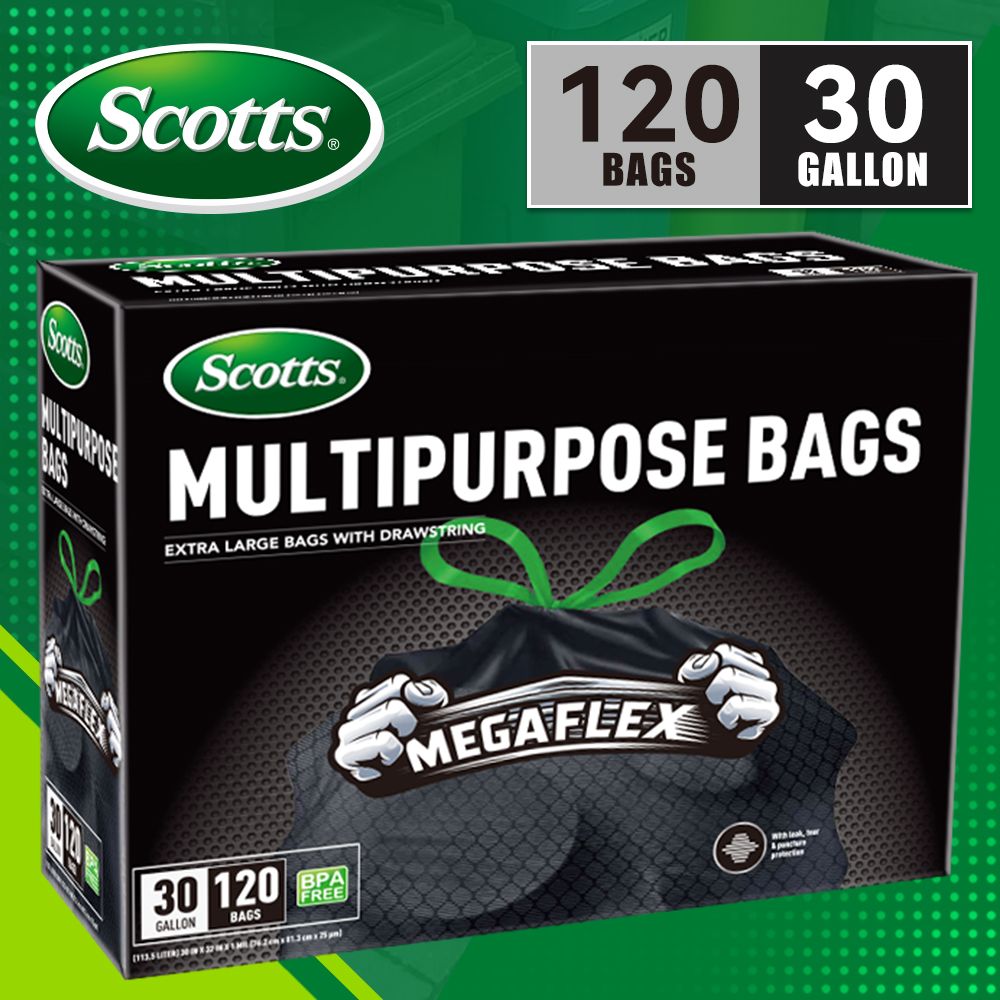 Scotts 120-Count 30-Gallon Heavy-Duty Garbage Bags