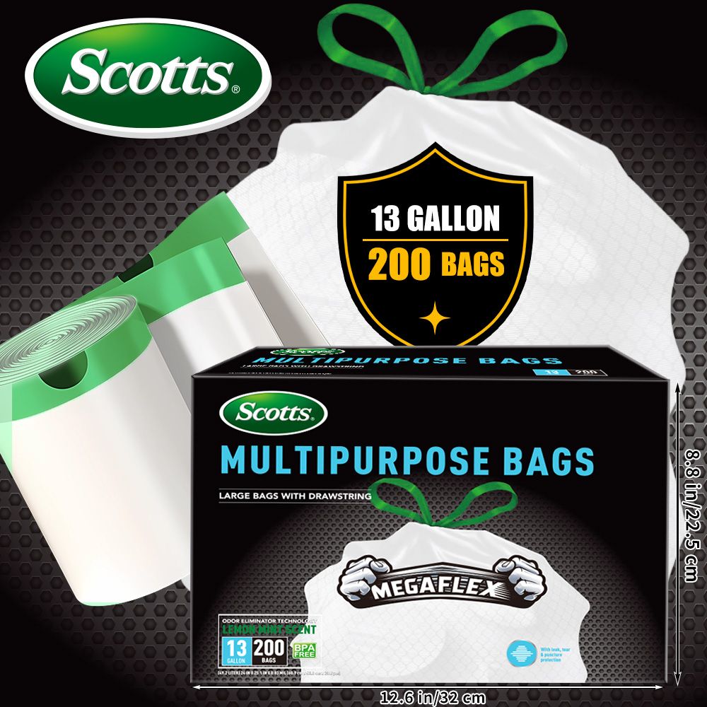 Scotts 200-Count 13-Gallon Drawstring Garbage Bags - product view 7