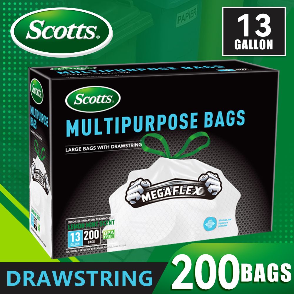 Scotts 200-Count 13-Gallon Drawstring Garbage Bags