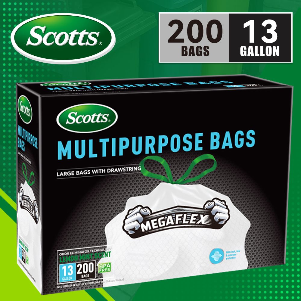 Scotts 200-Count 13-Gallon Drawstring Garbage Bags