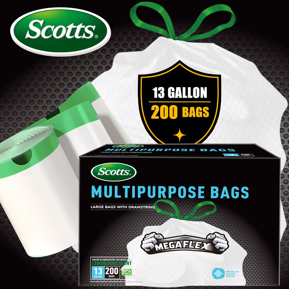 Scotts 200-Count 13-Gallon Drawstring Garbage Bags - product view 4