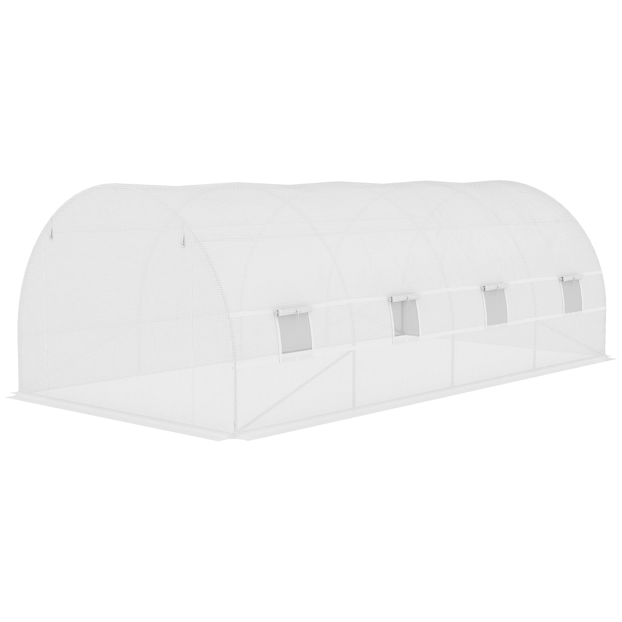 Outsunny 20 x 10 x 7 ft Greenhouse Replacement Cover, White