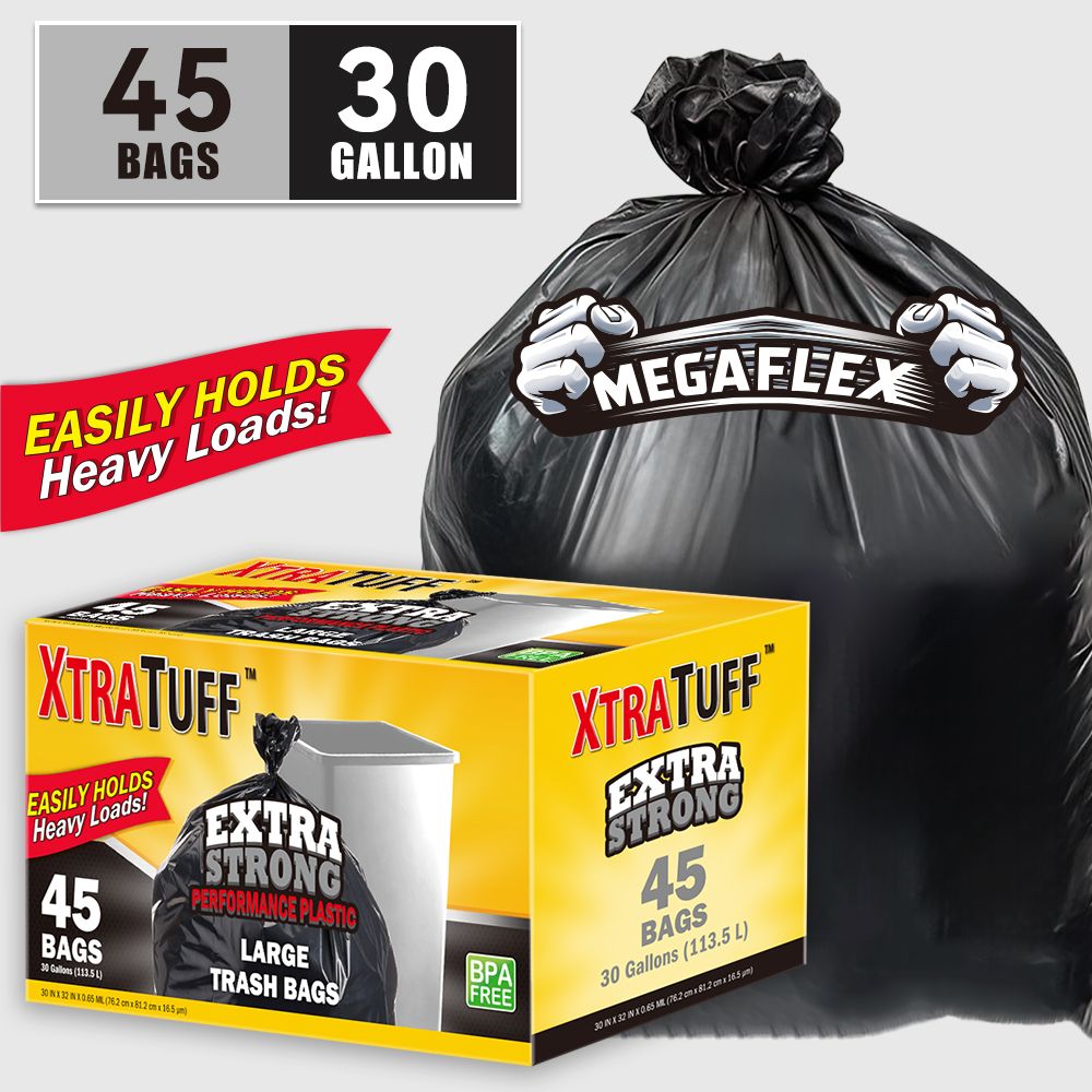 45-Count 30-Gallon Heavy-Duty Garbage Bags - product view 9