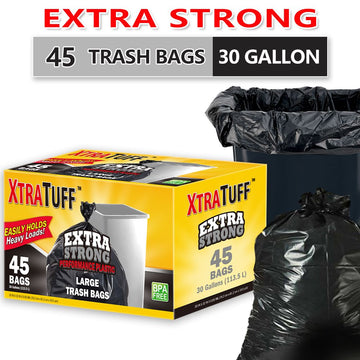 45-Count 30-Gallon Heavy-Duty Garbage Bags
