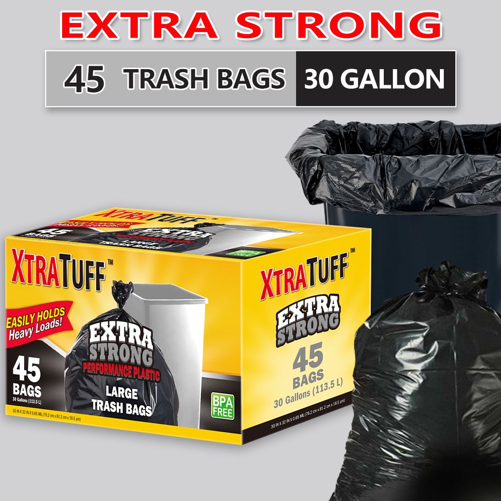45-Count 30-Gallon Heavy-Duty Garbage Bags - product view 3