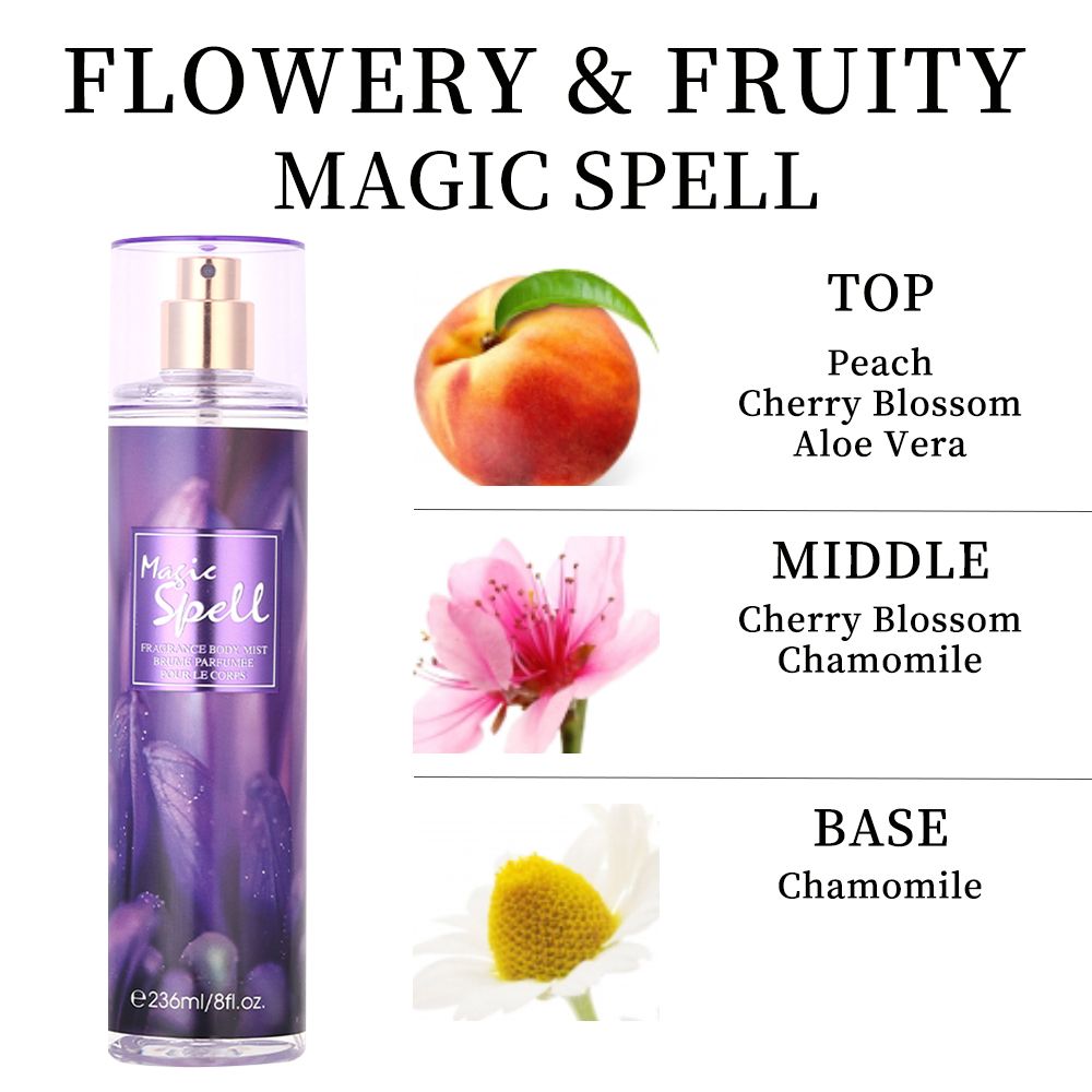 Women's Floral Hair & Body Fragrance Mist, 8 fl oz - product view 2