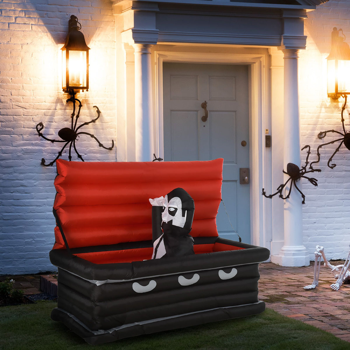 6FT W Halloween Inflatables Outdoor Decorations Vampire and Giant Coffin, Blow Up LED Yard Decor, for Garden, Lawn, Party, Holiday - product view 10