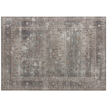 HOMCOM 4 x 6 ft Machine Washable Area Rug, Dark Mixed Brown