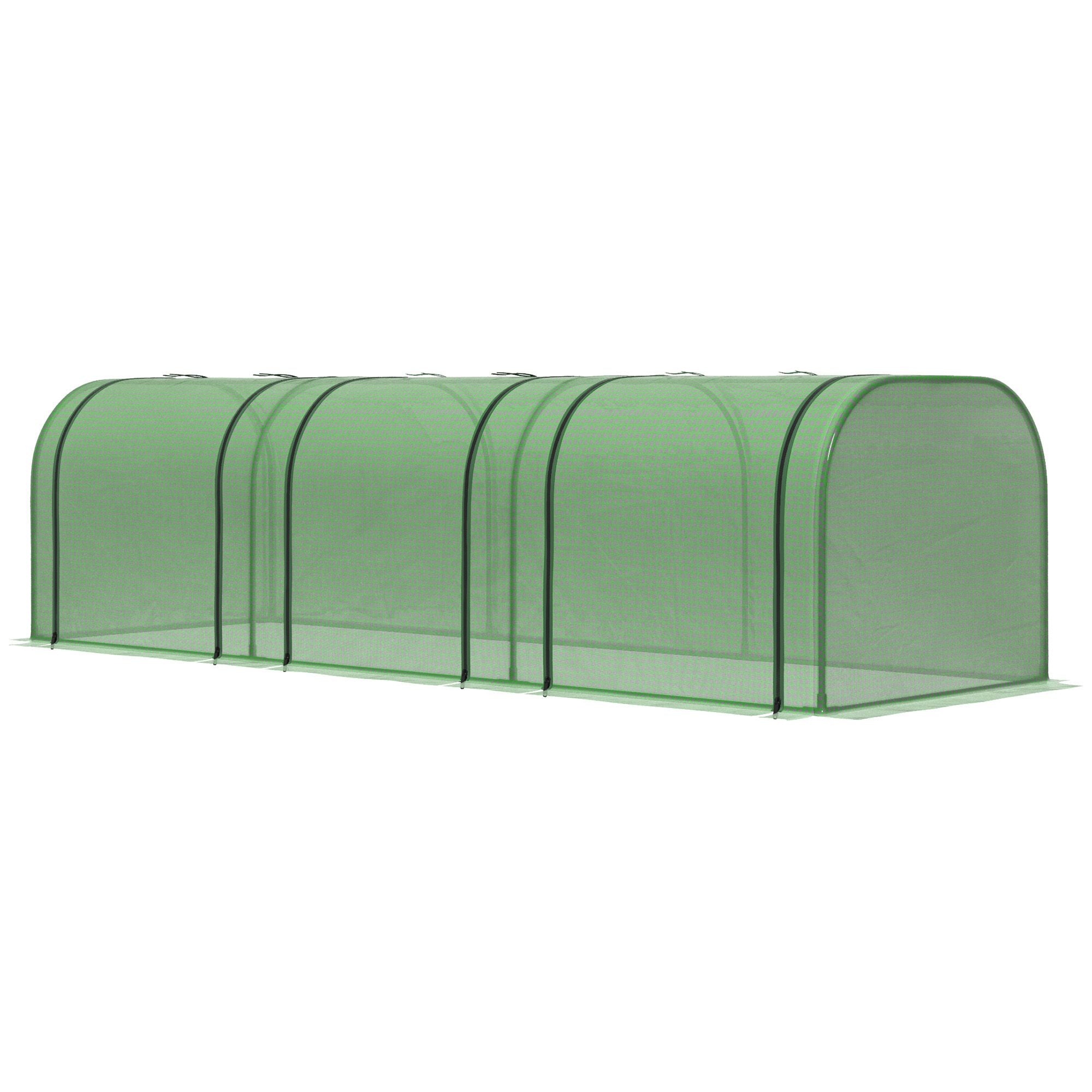 Outsunny 9.7 x 3 x 2.5 ft Portable Tunnel Greenhouse with 3 Doors
