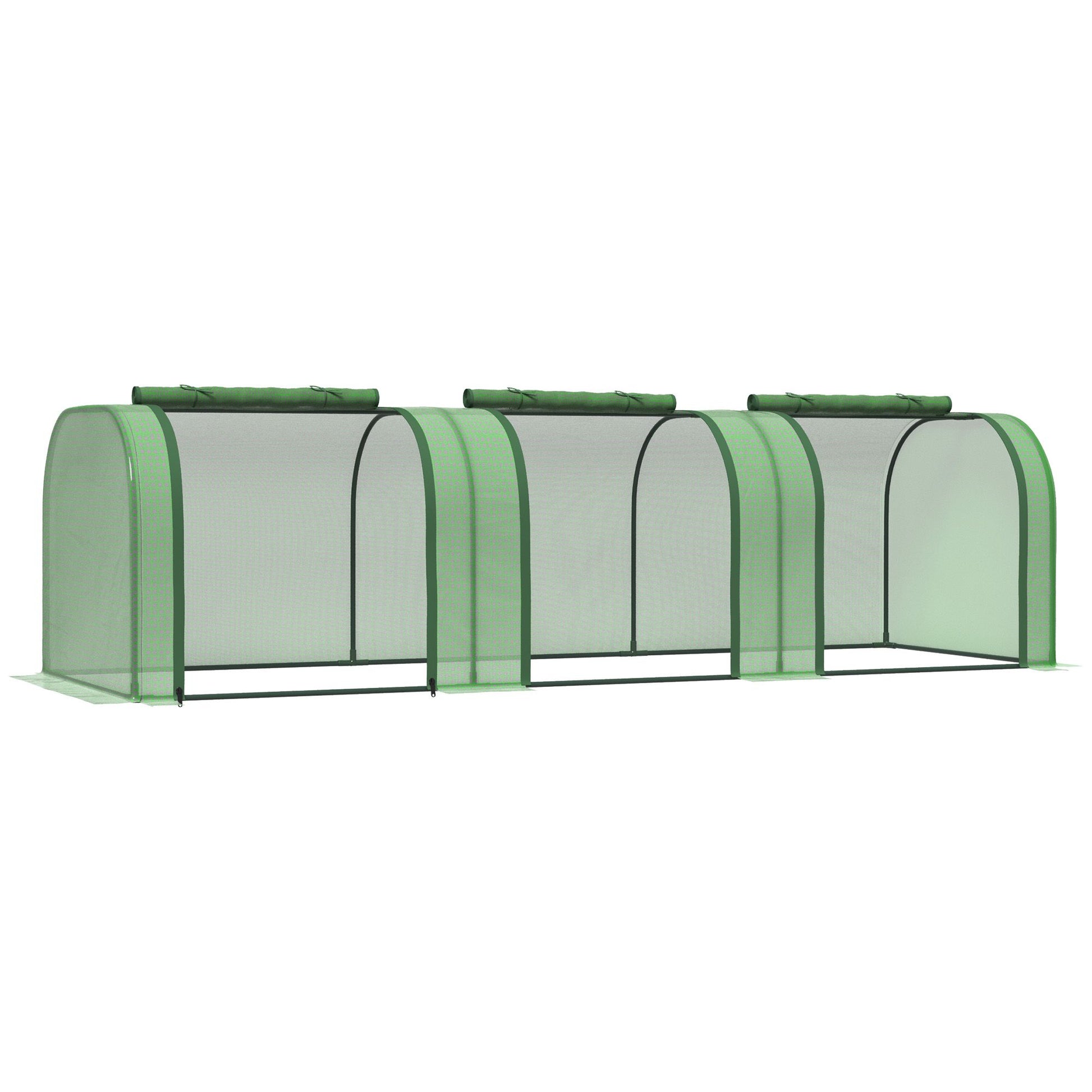Outsunny 9.7 x 3 x 2.5 ft Portable Tunnel Greenhouse with 3 Doors