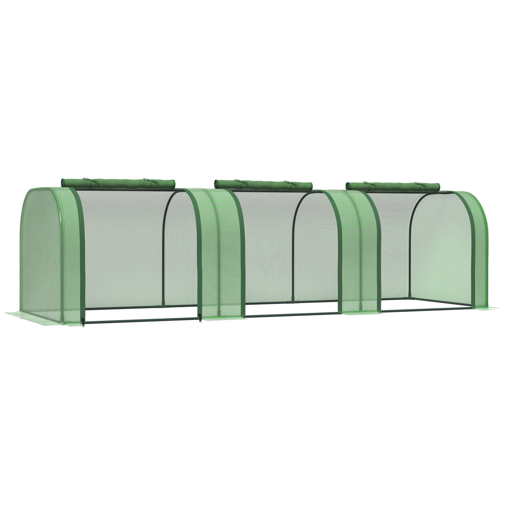 Outsunny 9.7 x 3 x 2.5 ft Portable Tunnel Greenhouse with 3 Doors
