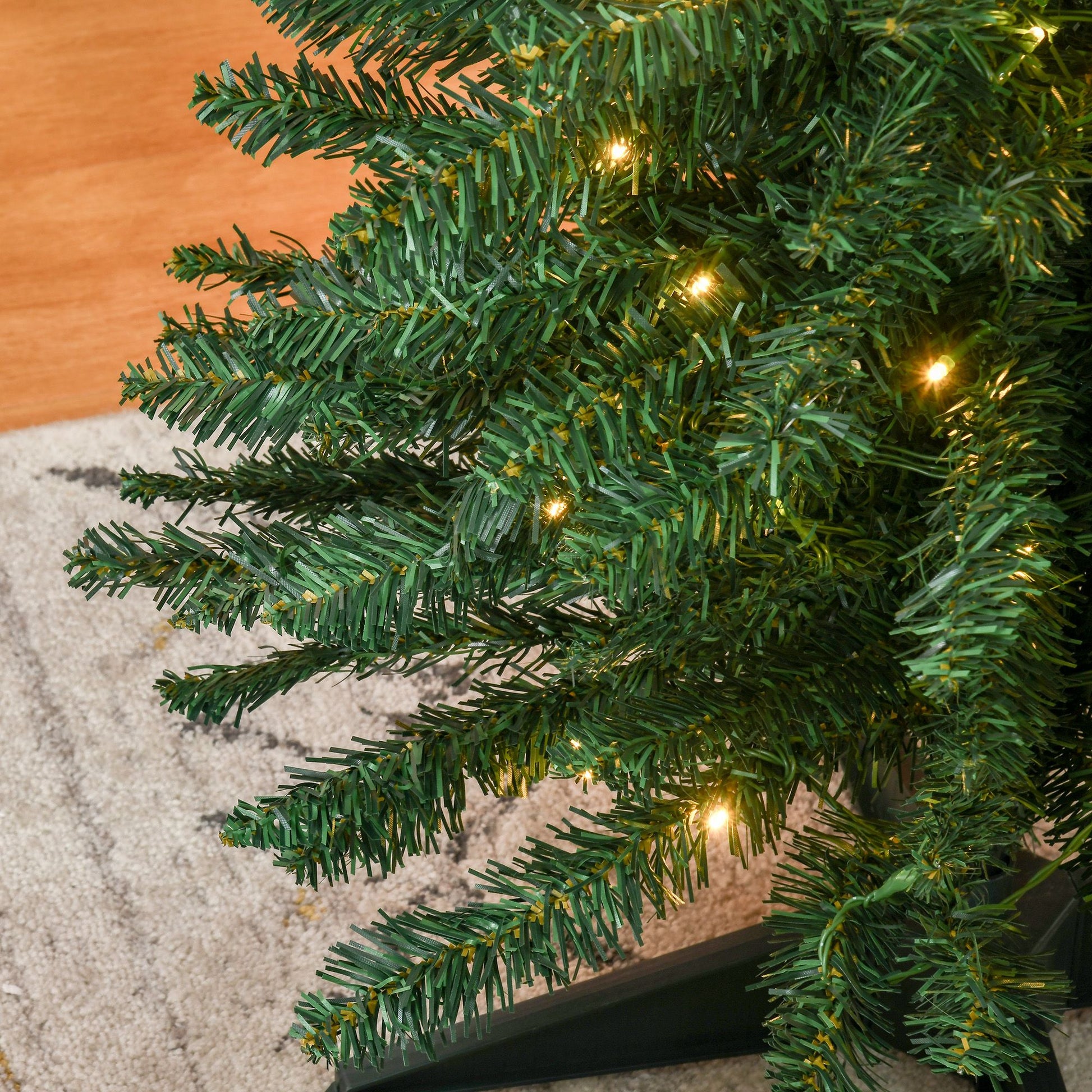 HOMCOM 7 ft Pre-Lit Slim Noble Fir Artificial Christmas Tree