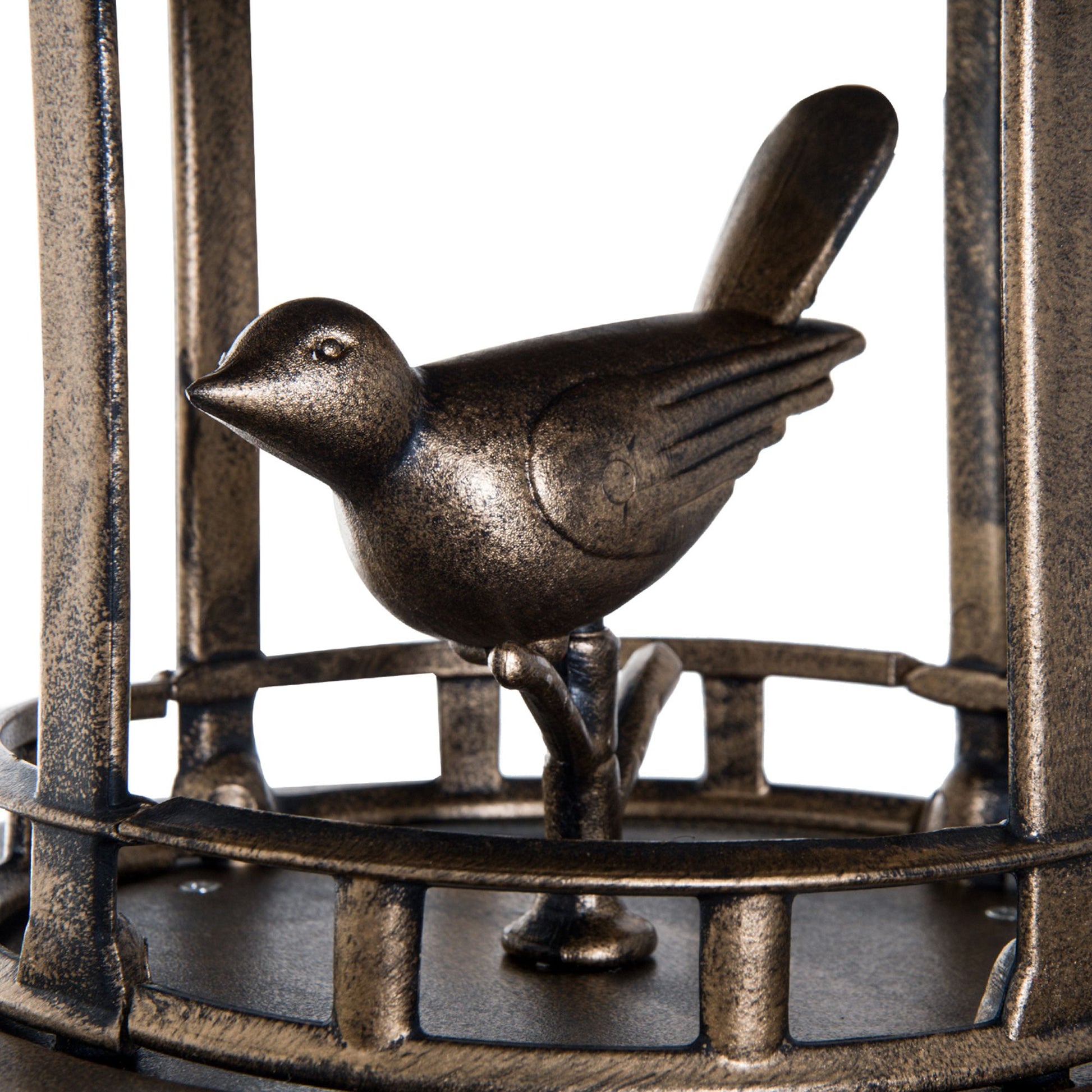 Outsunny 3-in-1 Pedestal Bird Bath with Feeder and Planter, Bronze