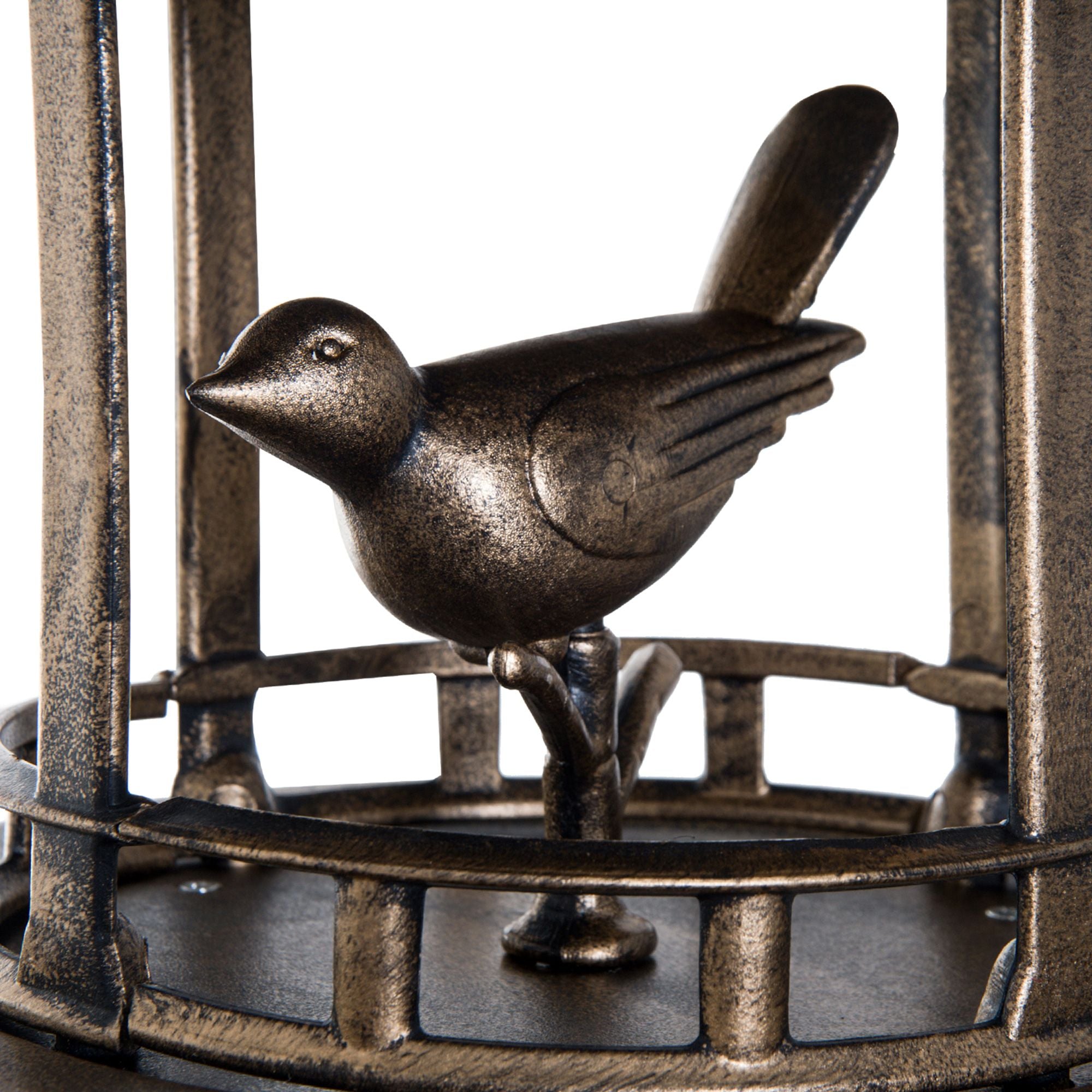 Outsunny 3-in-1 Pedestal Bird Bath with Feeder and Planter, Bronze