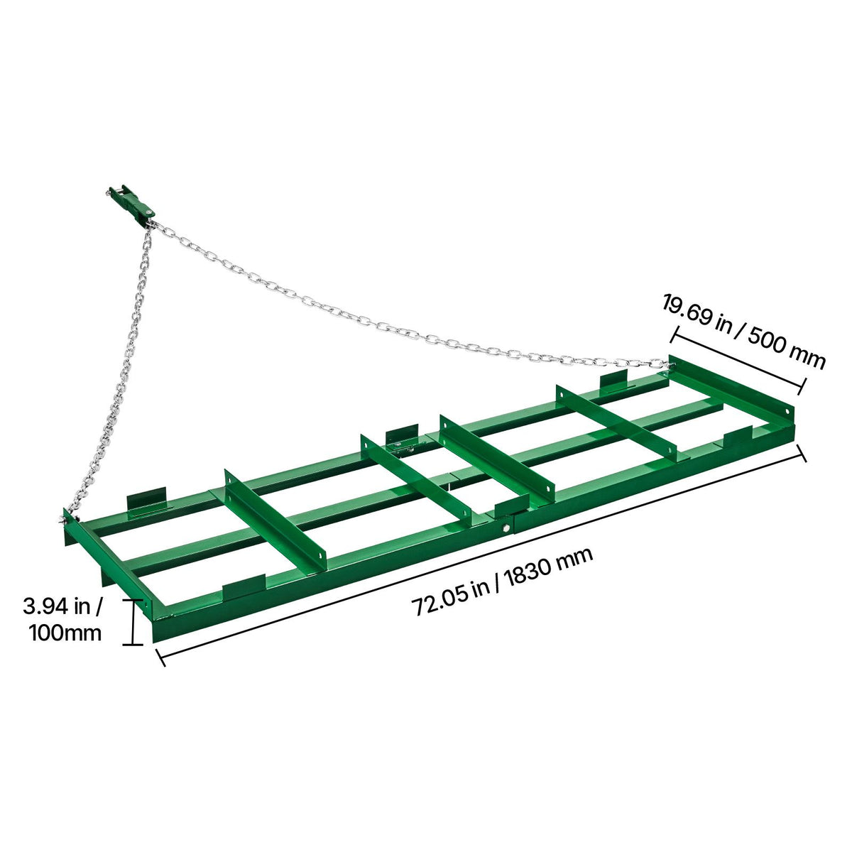VEVOR 6 ft Tow-Behind Drag Harrow with 72 in Chain