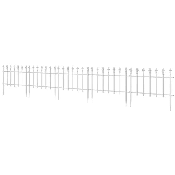 Outsunny Decorative Garden Border Panels 5 Pack Flower Bed Edging White Yard Fencing - product image 11