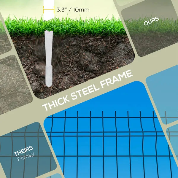 Outsunny Decorative Garden Border Panels 5 Pack Flower Bed Edging White Yard Fencing - product image 6