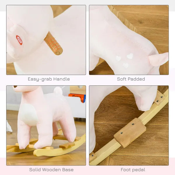 Deer Animal Rocking Horse Plush Toy, for Kids 36-72 Months with Realistic Sounds, Child Rocker - product image 7