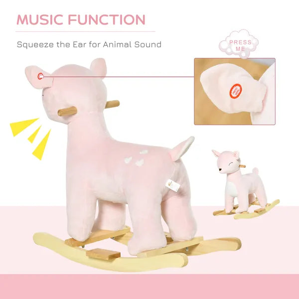 Deer Animal Rocking Horse Plush Toy, for Kids 36-72 Months with Realistic Sounds, Child Rocker - product image 6