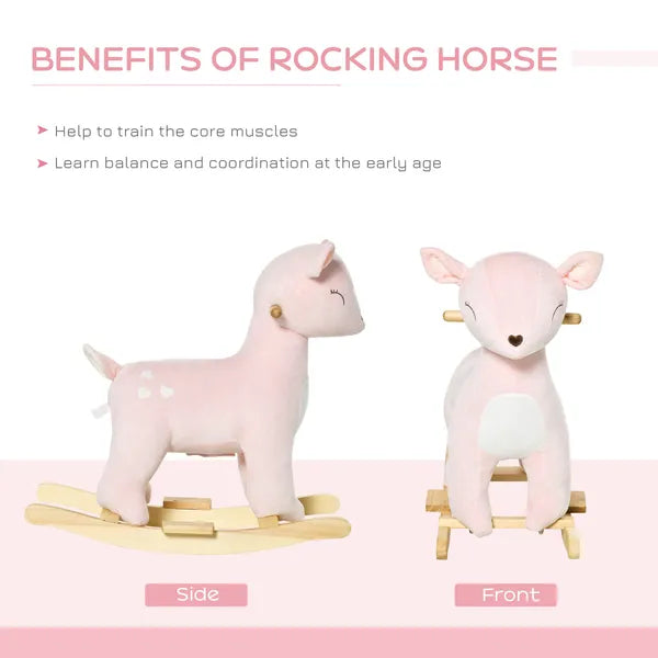 Deer Animal Rocking Horse Plush Toy, for Kids 36-72 Months with Realistic Sounds, Child Rocker - product image 5