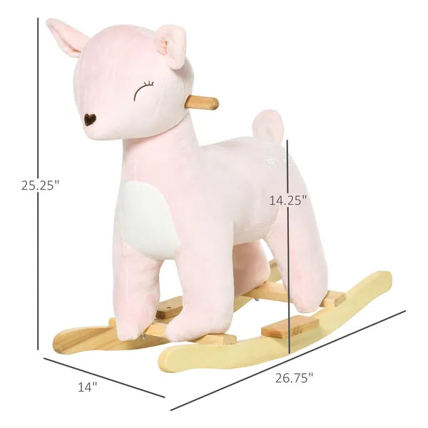 Deer Animal Rocking Horse Plush Toy, for Kids 36-72 Months with Realistic Sounds, Child Rocker - product image 3