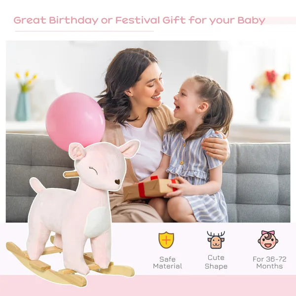 Deer Animal Rocking Horse Plush Toy, for Kids 36-72 Months with Realistic Sounds, Child Rocker - product image 4