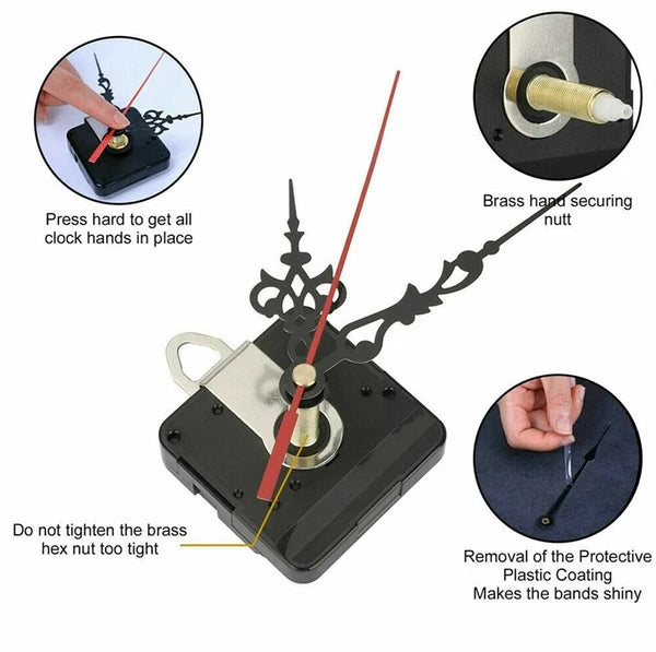 Quartz Clock Movement Replacement Mechanism and Hands Kit - product view 4