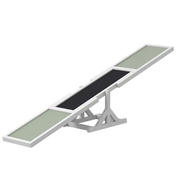 Dog Agility Equipment Wooden Seesaw White for Training and Exercise - product image 1