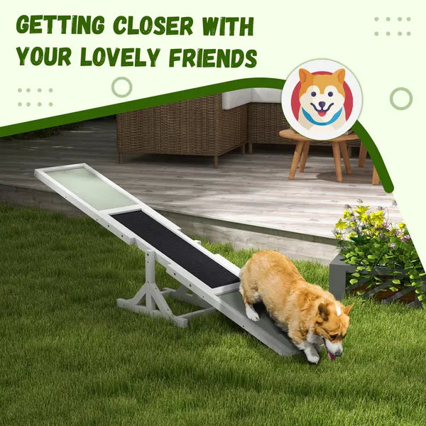 Dog Agility Equipment Wooden Seesaw White for Training and Exercise - product image 6