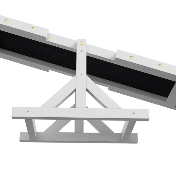 Dog Agility Equipment Wooden Seesaw White for Training and Exercise - product image 8