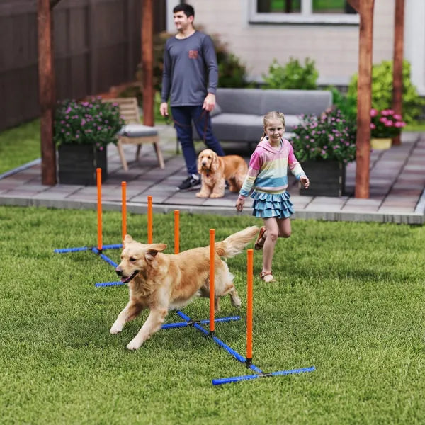 PawHut Dog Agility Training Equipment Adjustable Poles for Dog Agility Course with Carry Bag - product image 2
