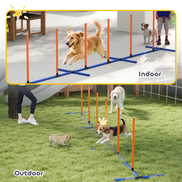PawHut Dog Agility Training Equipment Adjustable Poles for Dog Agility Course with Carry Bag - product image 7
