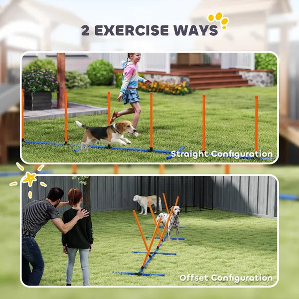 PawHut Dog Agility Training Equipment Adjustable Poles for Dog Agility Course with Carry Bag - product image 4