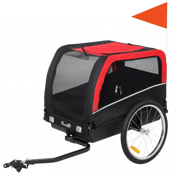 Dog Bike Trailer, Pet Cart Bicycle Carrier with 20" Air Tires, Quick-Release Wheels, Reflectors, Flag - product image 1