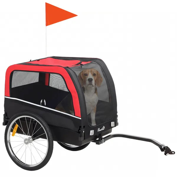 Dog Bike Trailer, Pet Cart Bicycle Carrier with 20" Air Tires, Quick-Release Wheels, Reflectors, Flag - product image 11