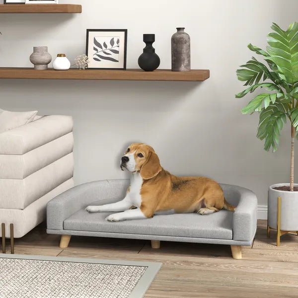 PawHut Dog Sofa Couch Bed with Washable Cushion for Large Dogs, Cats, Gray - product image 2