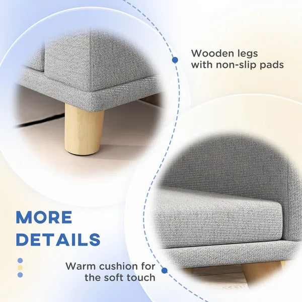 PawHut Dog Sofa Couch Bed with Washable Cushion for Large Dogs, Cats, Gray - product image 6