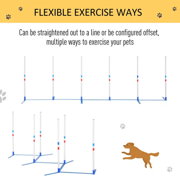 PawHut Dog Weave Pole Set, Agility Starter Kit for Outdoor Exercise Training - product image 5