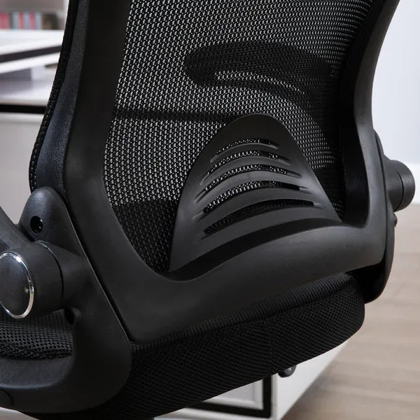 Drafting Chair, Tall Office Chair with Lumbar Support, Flip-Up Armrests, Footrest Ring and Adjustable Seat Height, Black - product image 10