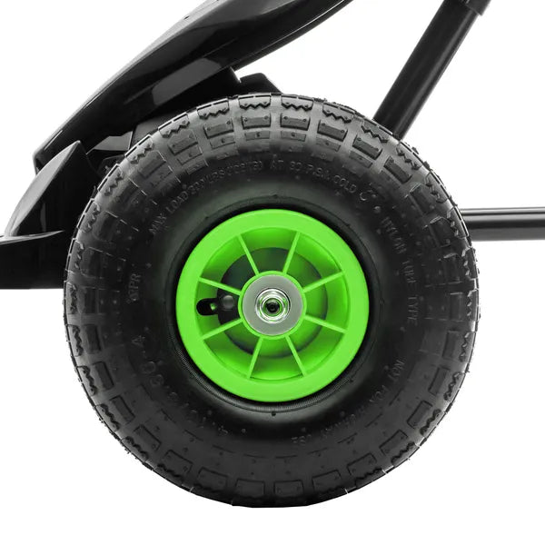 Aosom Durable Pedal Go Kart for Kids, Ergonomic Ride-On Toy with Rubber Tires, Green, Ages 5-12 - product image 9