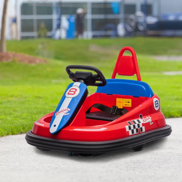 6V Electric Bumper Car for Kids with 360 Degree Rotation, Music and Lights, Red - product image 10