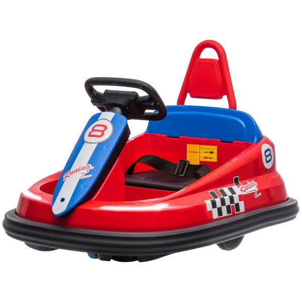 6V Electric Bumper Car for Kids with 360 Degree Rotation, Music and Lights, Red - product image 11