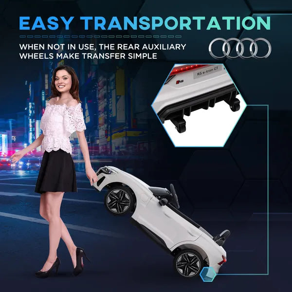 Electric Car for Kids 37-60 Months | 12V Ride-on Toy with Remote Control, Suspension, Horn Honking, Sleek White - product image 7