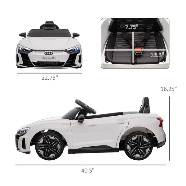 Electric Car for Kids 37-60 Months | 12V Ride-on Toy with Remote Control, Suspension, Horn Honking, Sleek White - product image 3